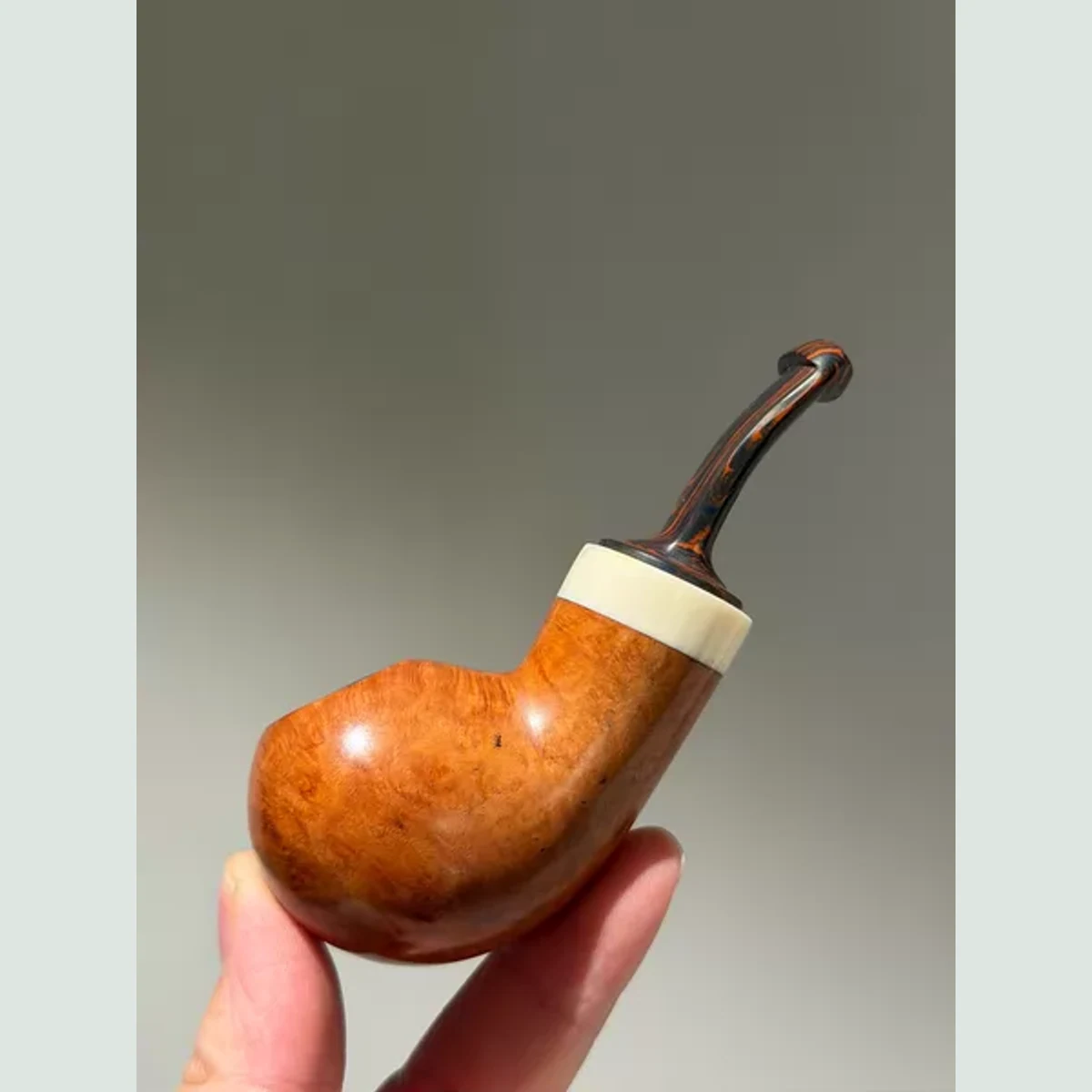 Apple Cooling Chamber Solid Briar Wood Tobacco Pipe