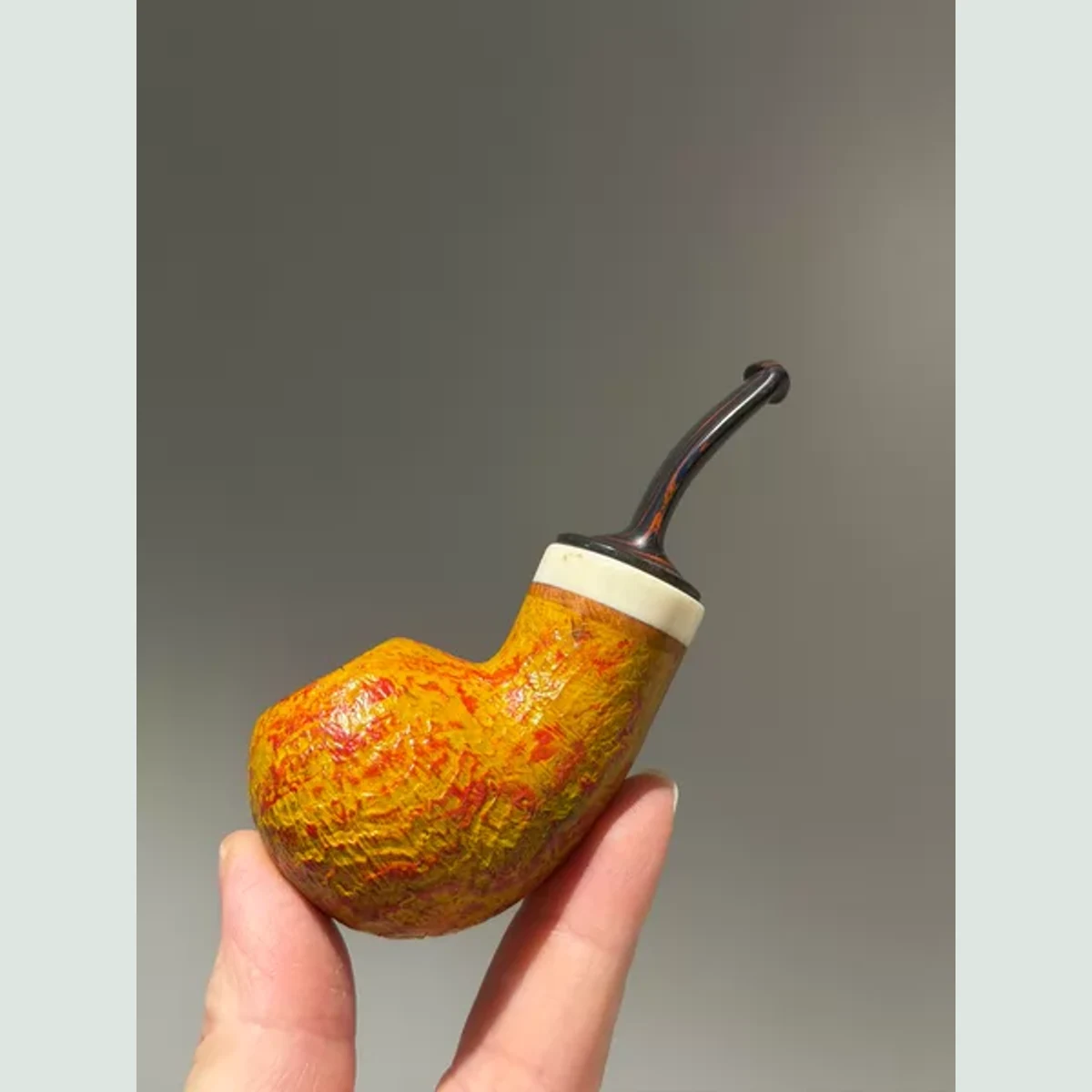 Apple Cooling Chamber Pocket Size Solid Briar Wood Tobacco Pipe