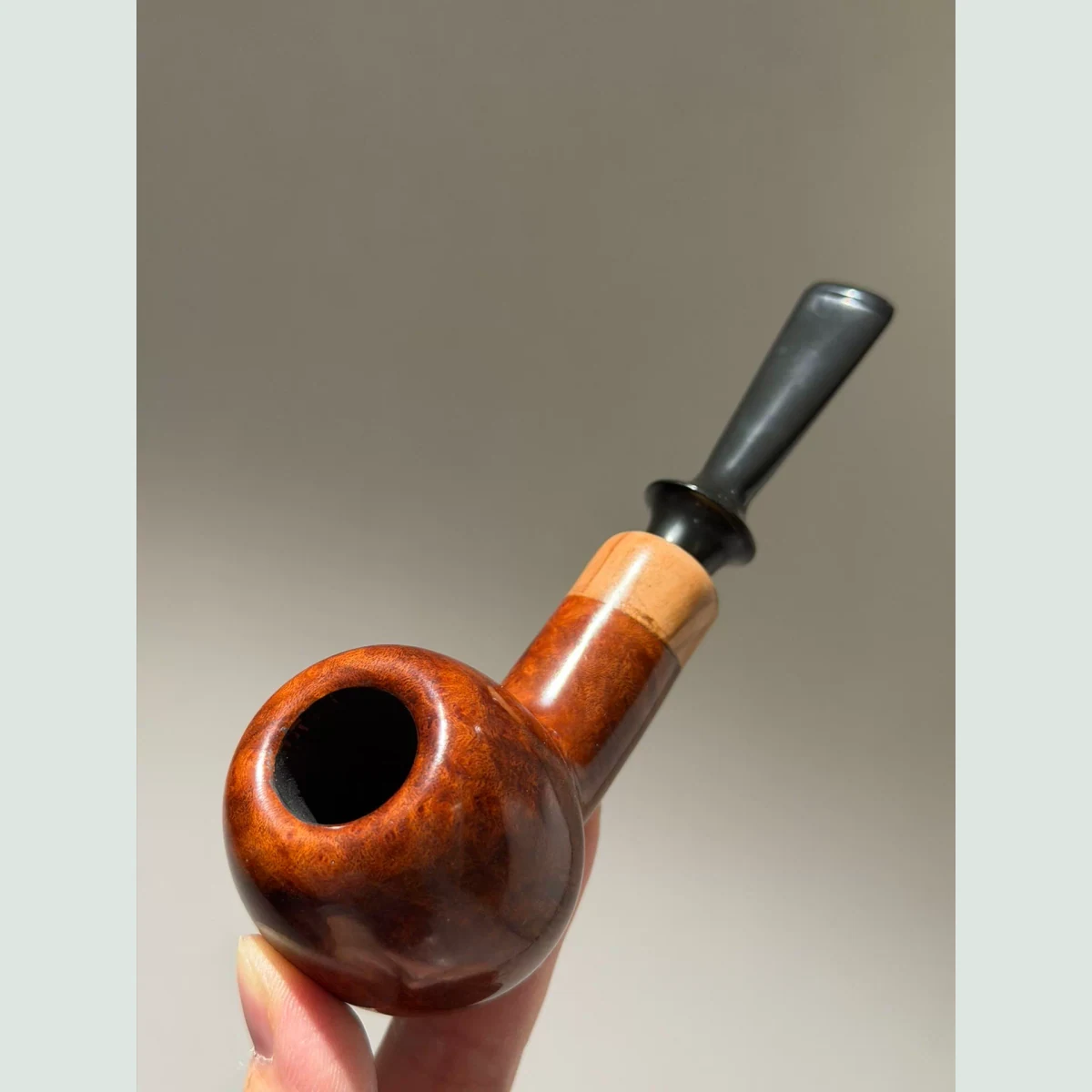 Apple Straight Solid Briar Wood Tobacco Pipe