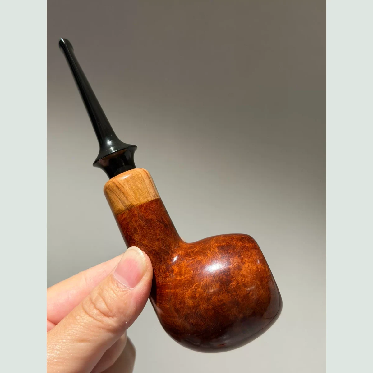 Apple Straight Solid Briar Wood Tobacco Pipe