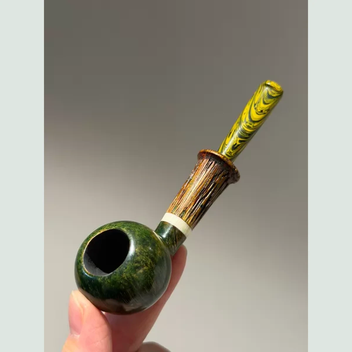 Apple Straight Army Mount Pocket Size Solid Briar Wood Tobacco Pipe
