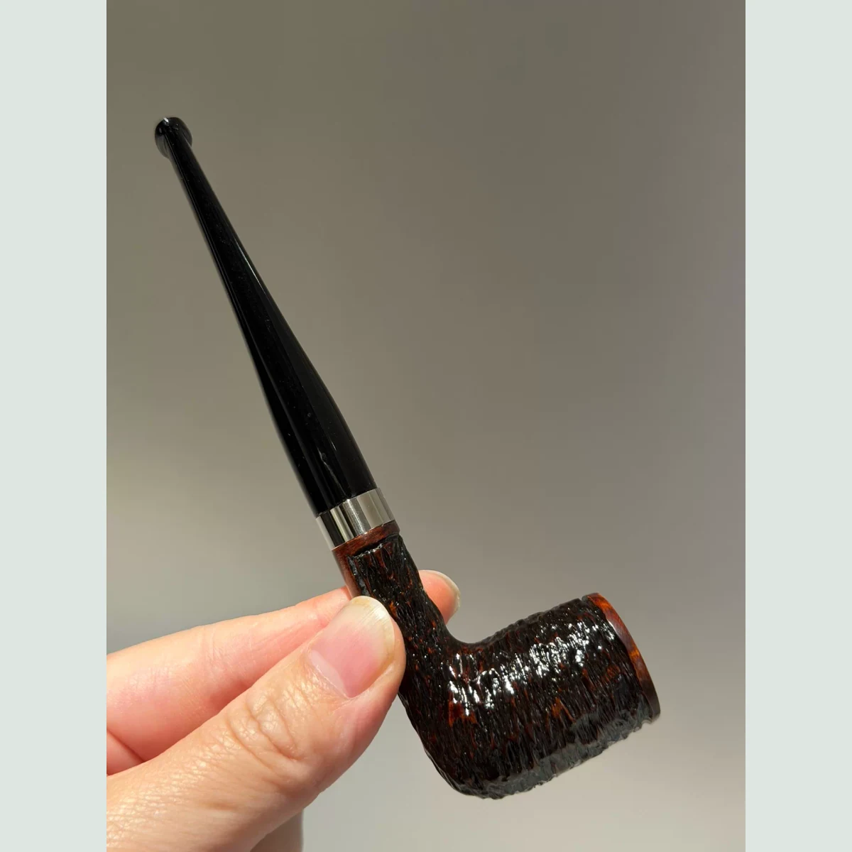 Billiard Straight Solid Briar Wood Tobacco Pipe
