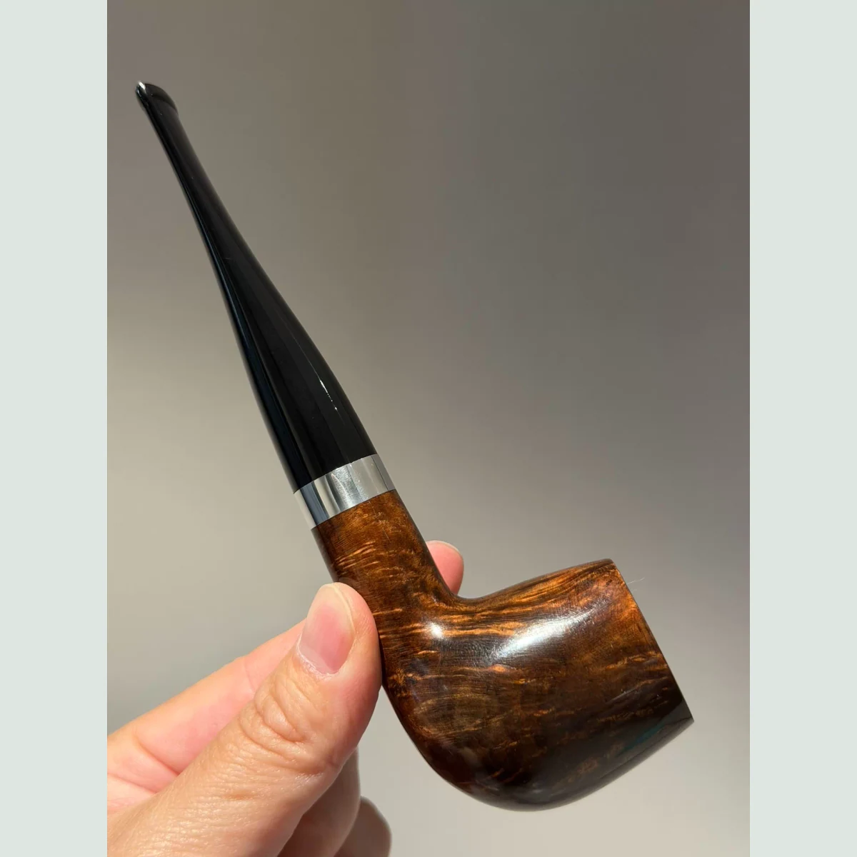 Billiard Straight Solid Briar Wood Tobacco Pipe supporting product view