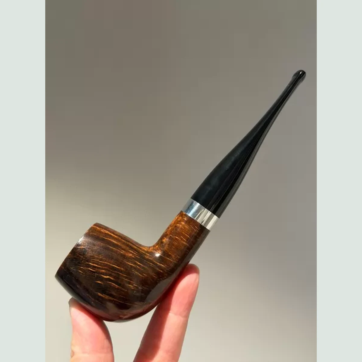 Billiard Straight Solid Briar Wood Tobacco Pipe