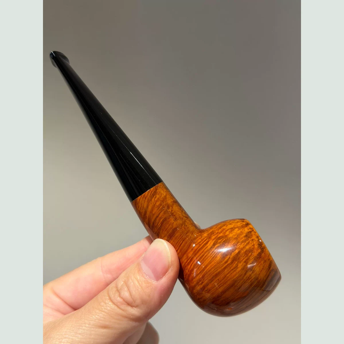 Billiard Straight Solid Briar Wood Tobacco Pipe supporting product view