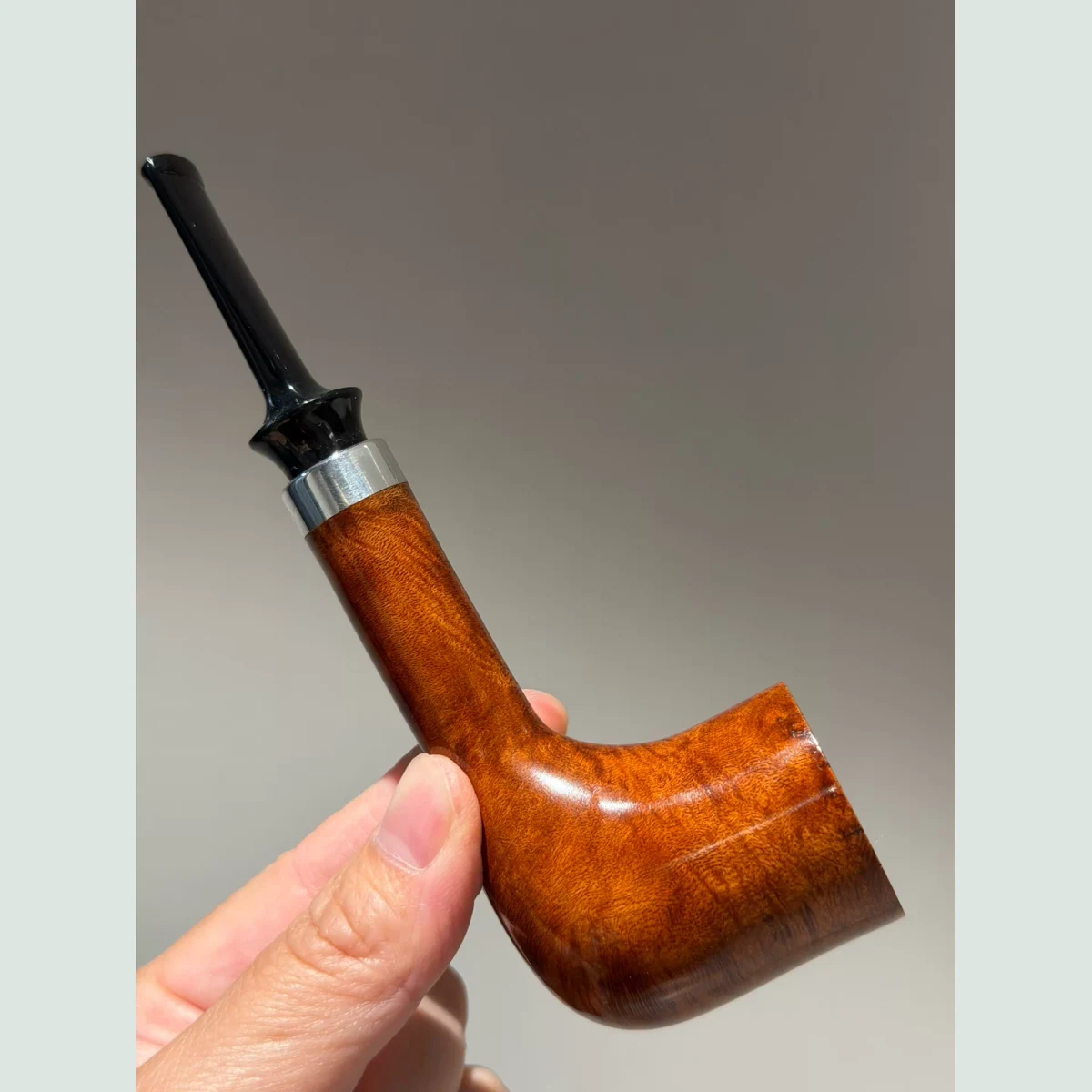 Billiard Straight Long Stem Solid Briar Wood Tobacco Pipe supporting product view