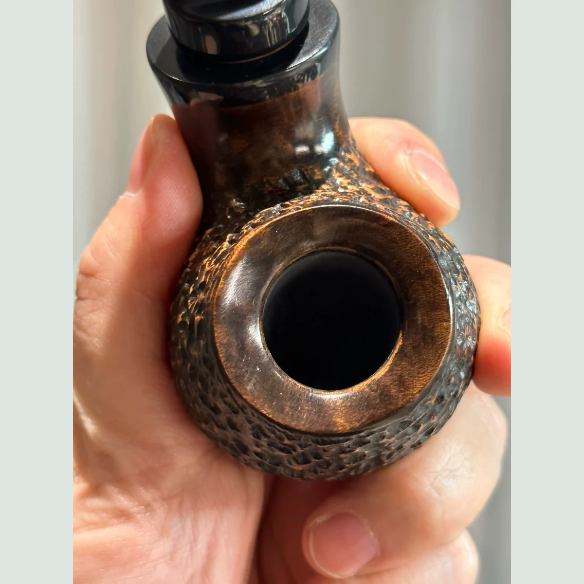 Blowfish Cooling Chamber Solid Briar Wood Tobacco Pipe supporting product view