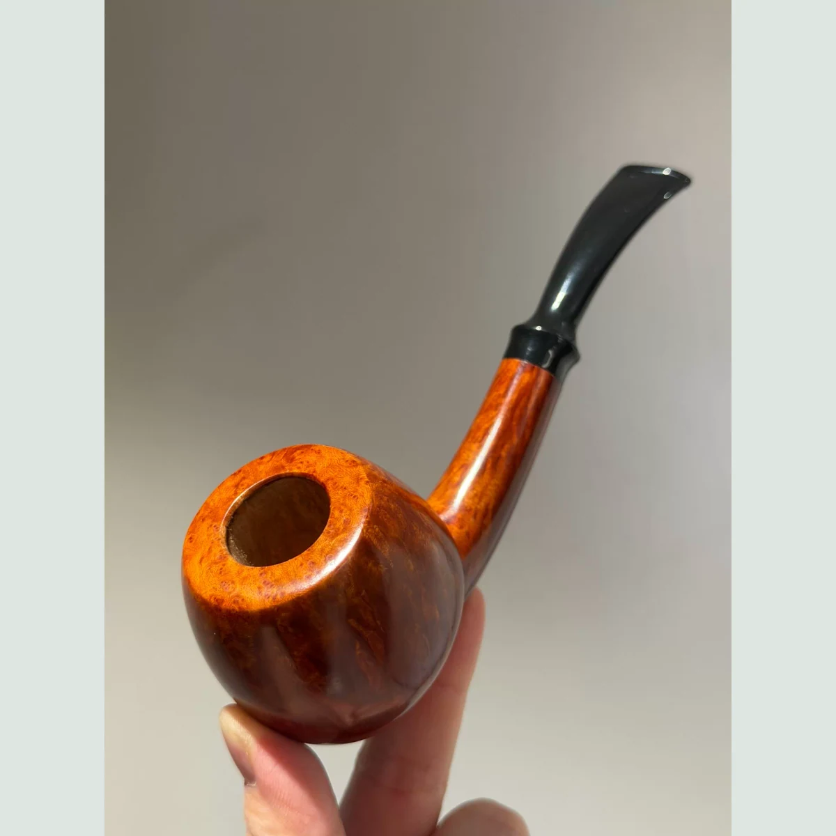 Brandy Long Stem Solid Briar Wood Tobacco Pipe