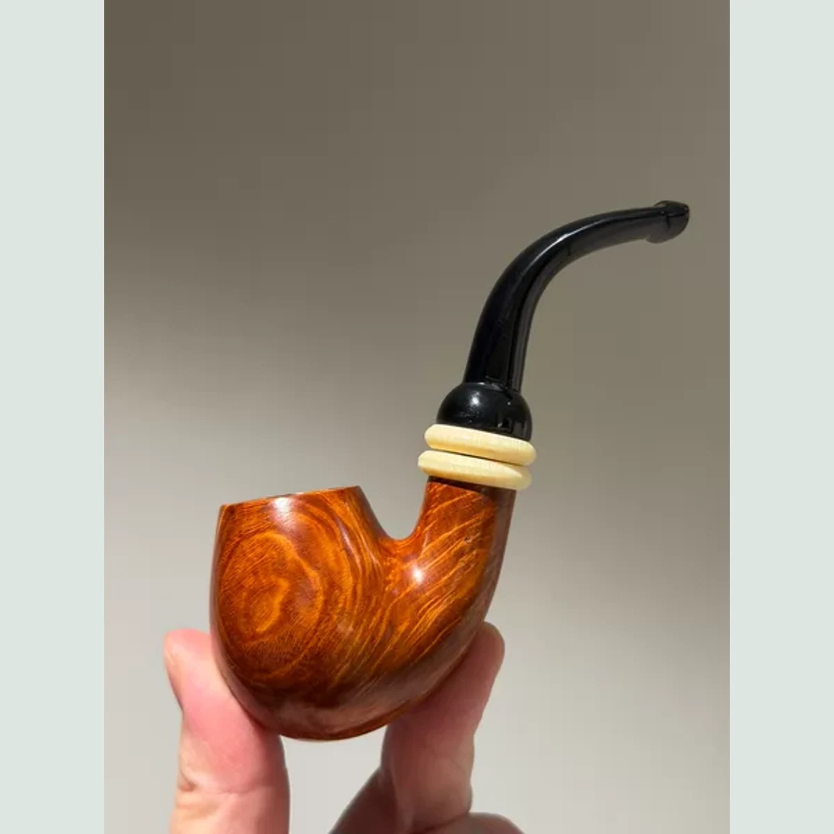 Egg Sherlock Full Bent Solid Briar Wood Tobacco Pipe