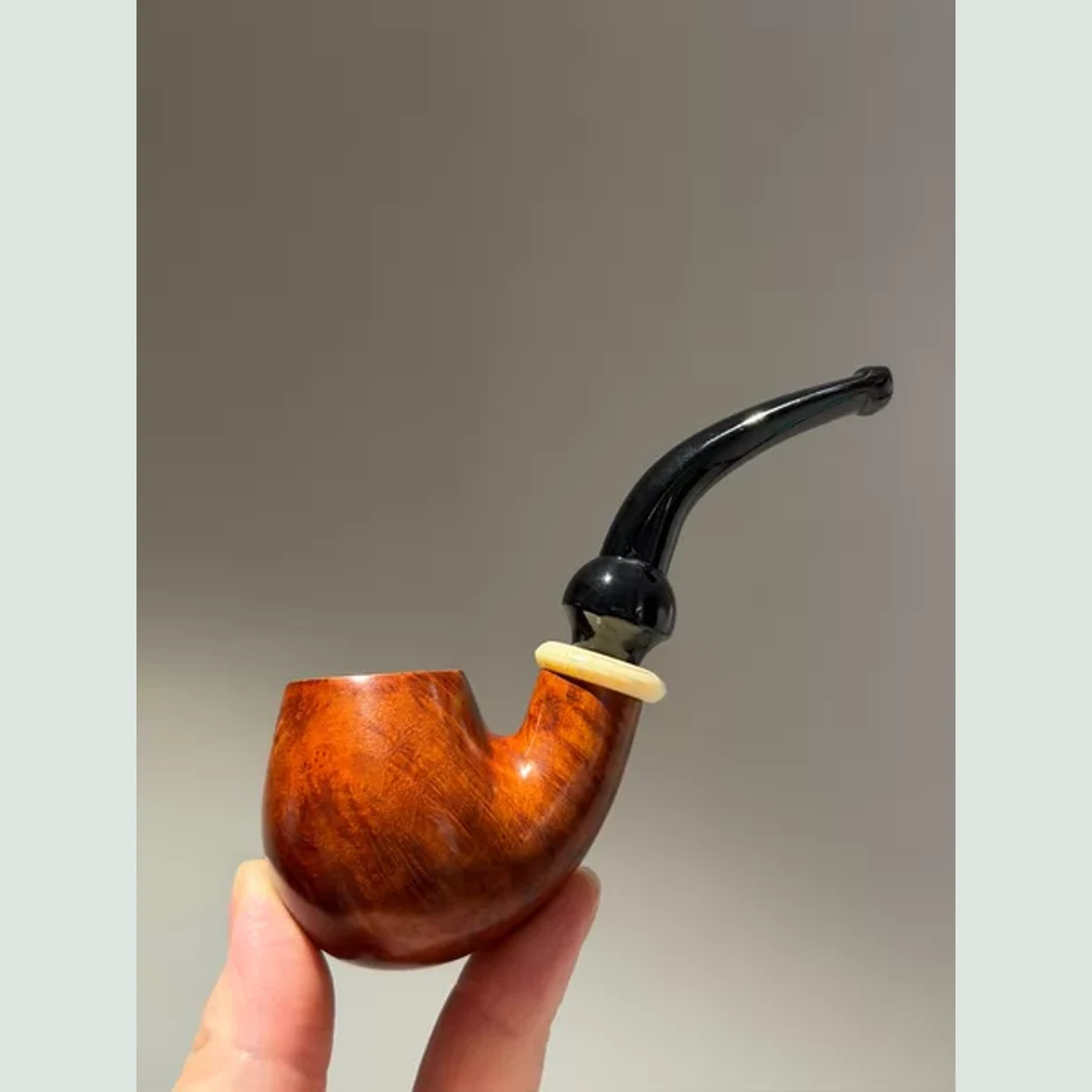 Egg Sherlock Full Bent Solid Briar Wood Tobacco Pipe
