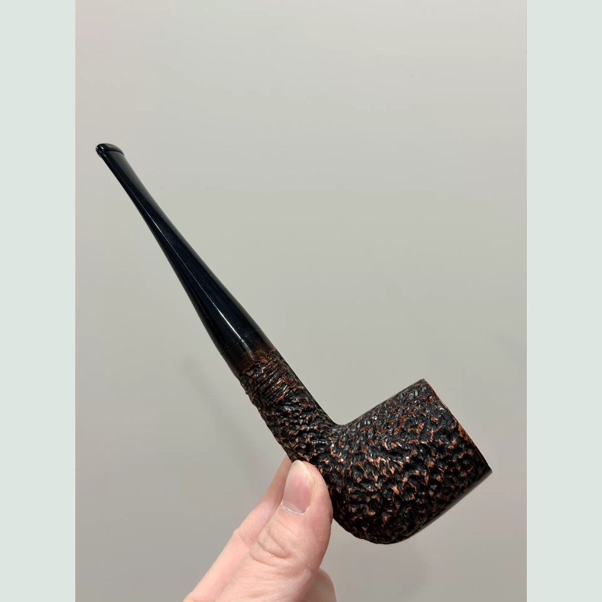 Half Smooth Half Sandblasted Billiard Straight Briar Tobacco Pipe supporting product view