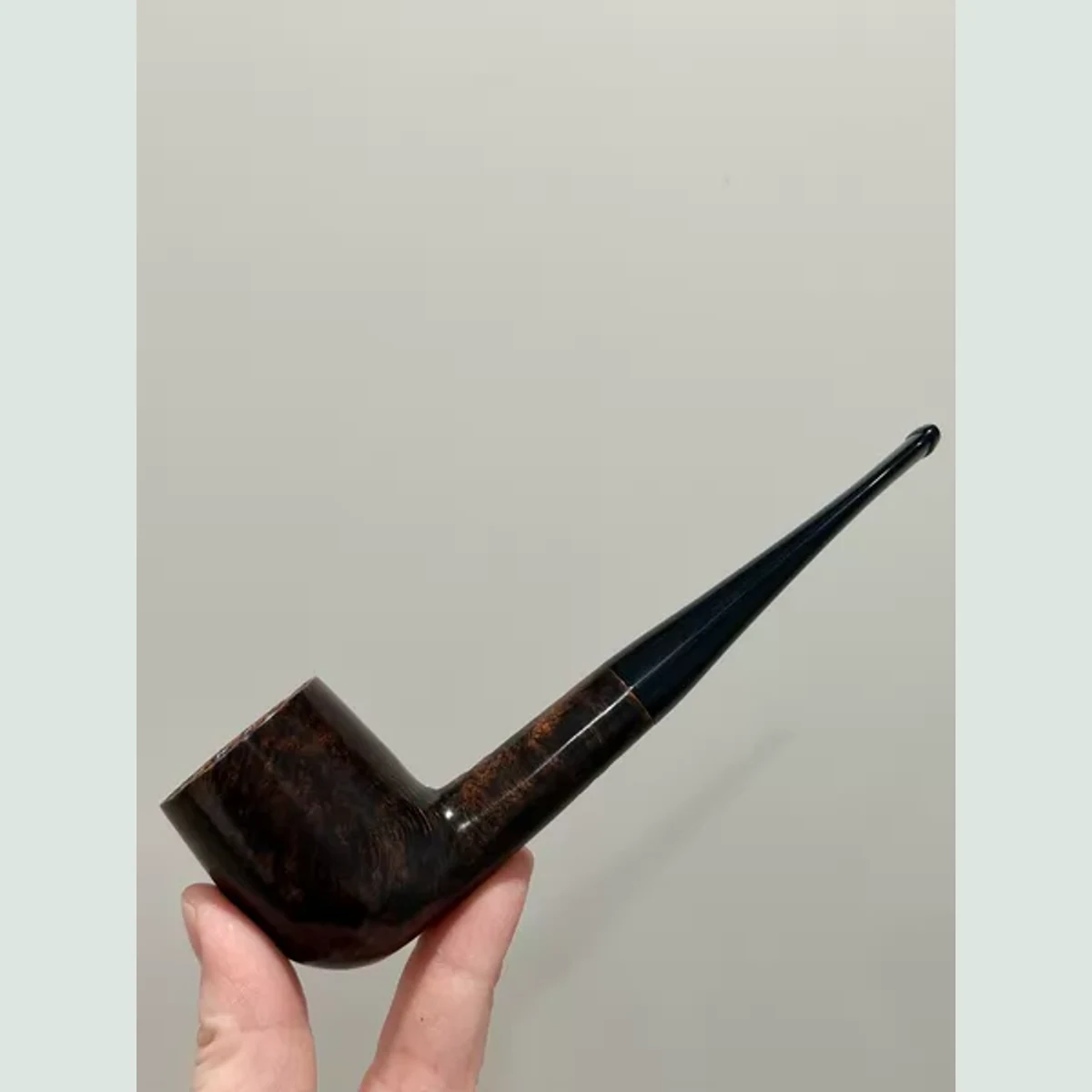 Half Smooth Half Sandblasted Billiard Straight Briar Tobacco Pipe