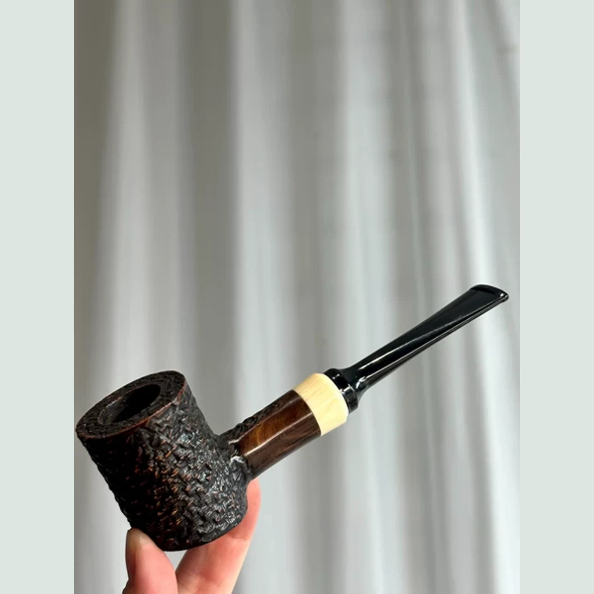 Hammer Straight Solid Briar Wood Tobacco Pipe