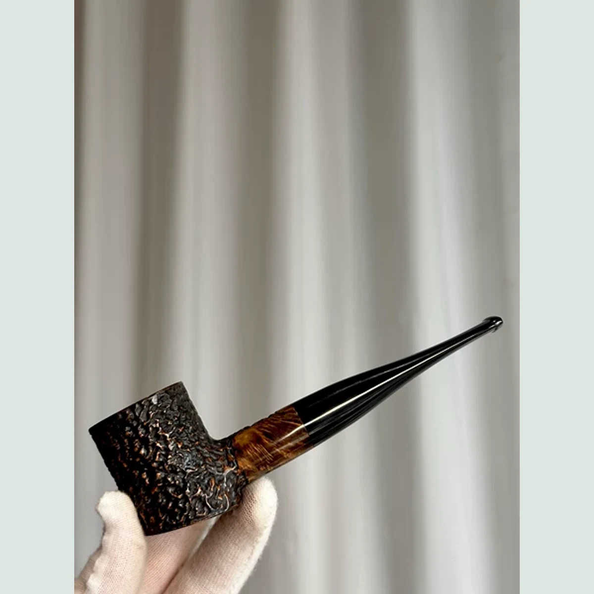 Hammer Straight Solid Briar Wood Tobacco Pipe