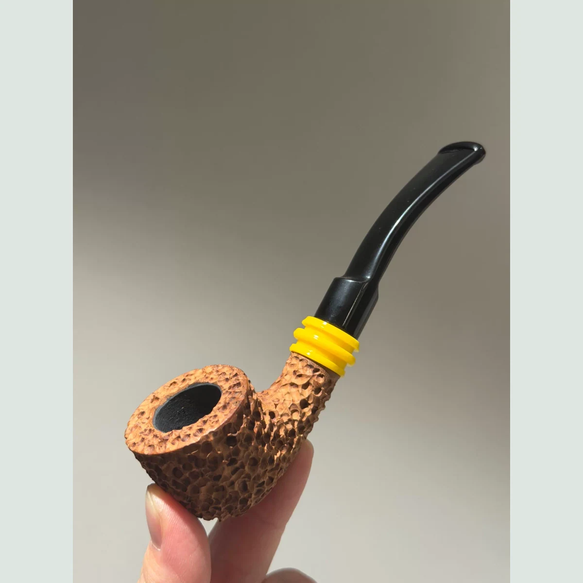 Hand Carved Sherlock Solid Briar Wood Tobacco Pipe visible shape and finish detail