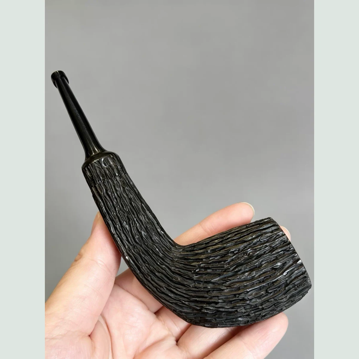 Horn Bent Handmade Solid Briar Wood Tobacco Pipe supporting product view