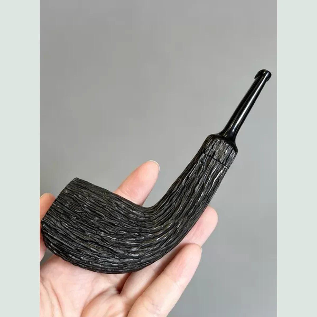 Horn Bent Handmade Solid Briar Wood Tobacco Pipe