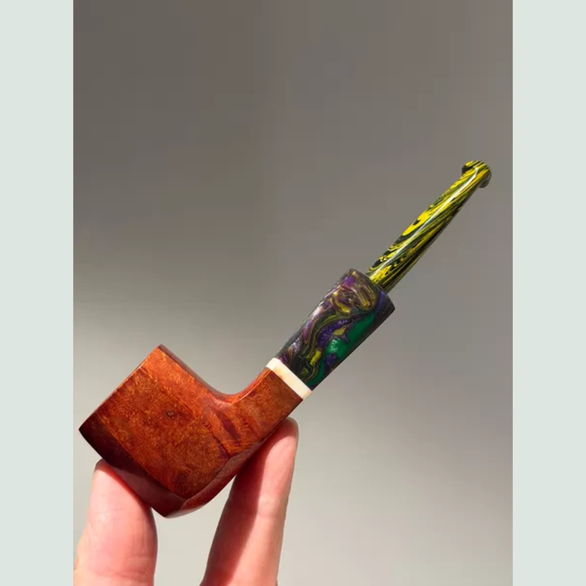 Judge Straight Sitter Solid Briar Wood Tobacco Pipe