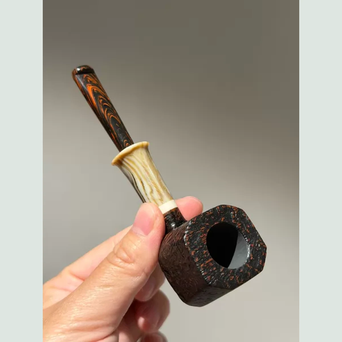 Judge Straight Sitter Army Mount Solid Briar Wood Tobacco Pipe