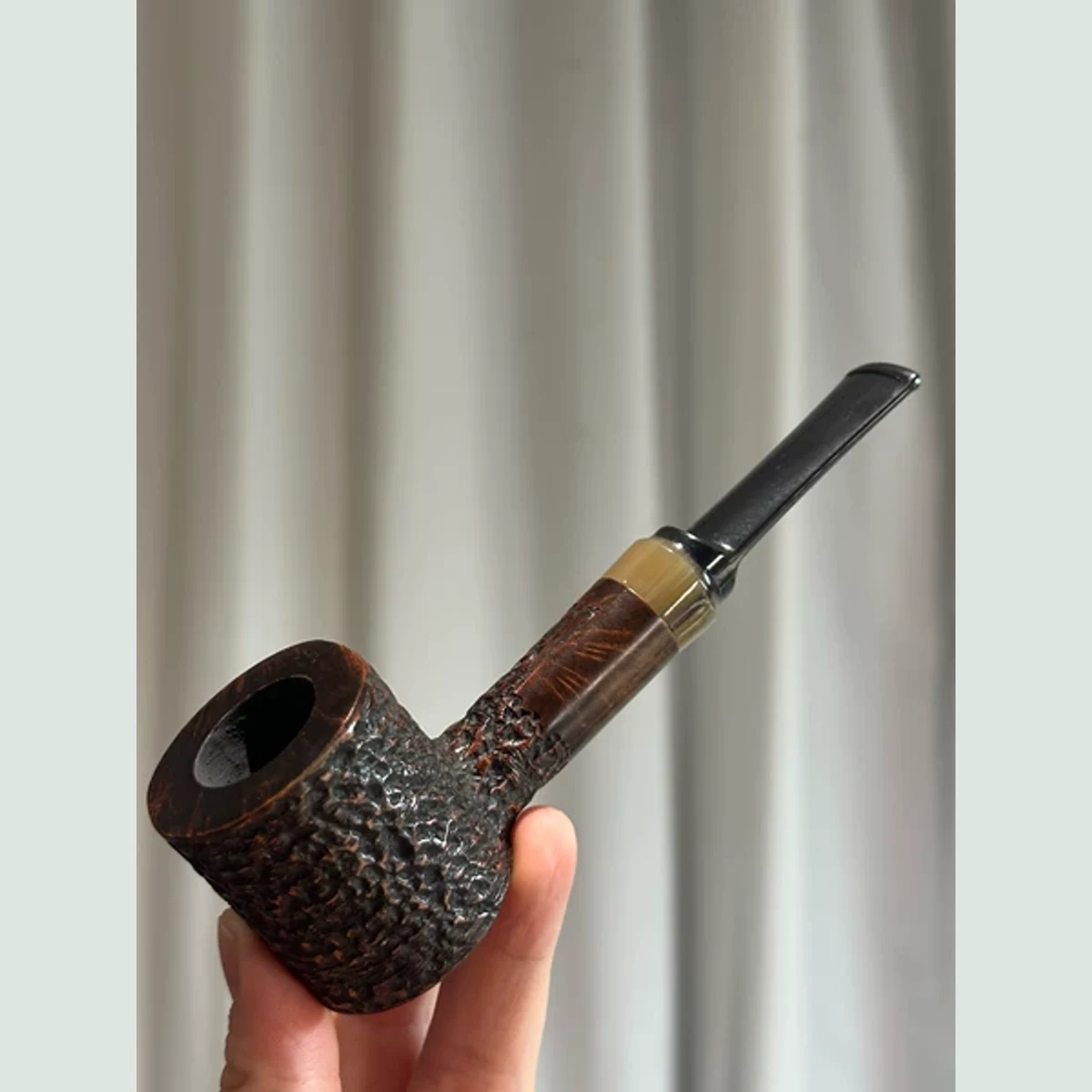 Large Hammer Straight Sitter Solid Briar Wood Tobacco Pipe