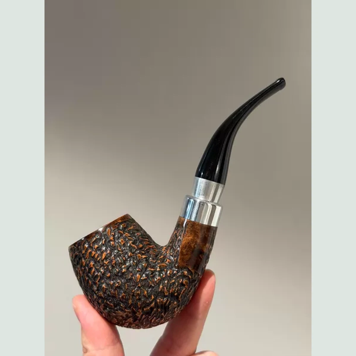 Large Sherlock Bent Solid Briar Wood Tobacco Pipe