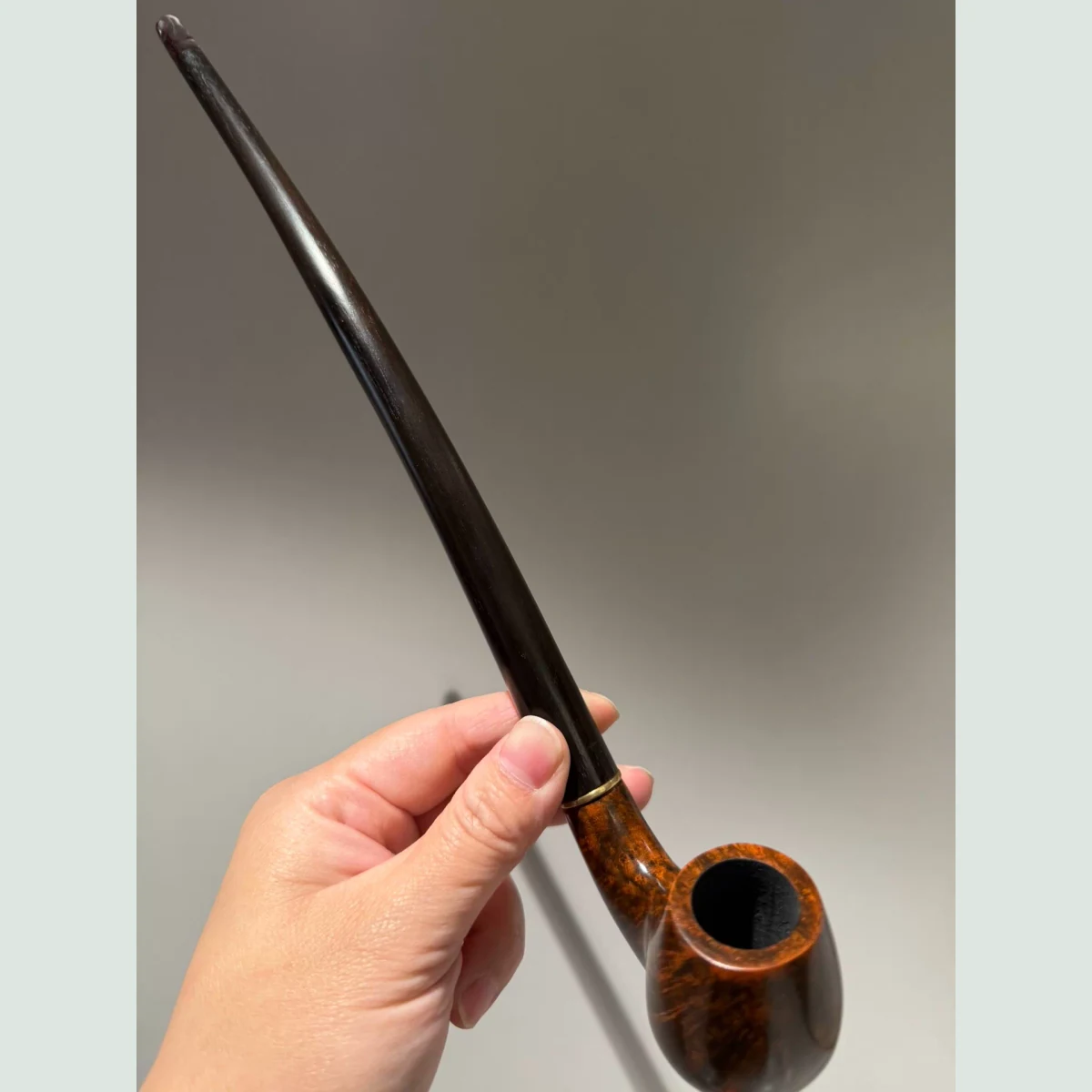 Long Churchwarden Solid Briar Wood Tobacco Pipe