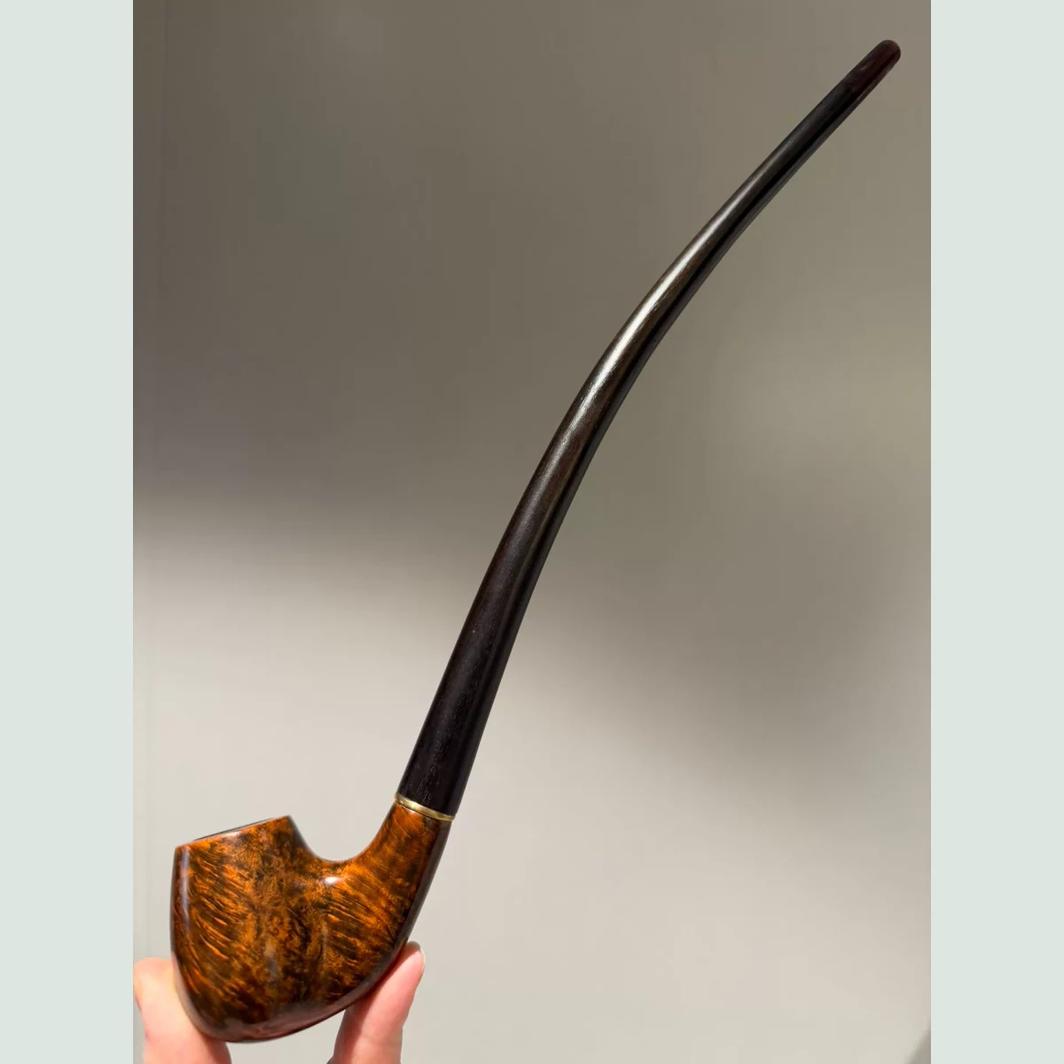 Long Churchwarden Solid Briar Wood Tobacco Pipe