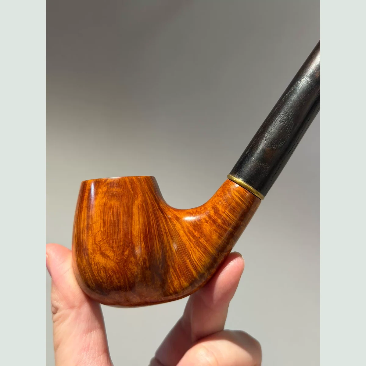 Long Churchwarden Solid Briar Wood Tobacco Pipe