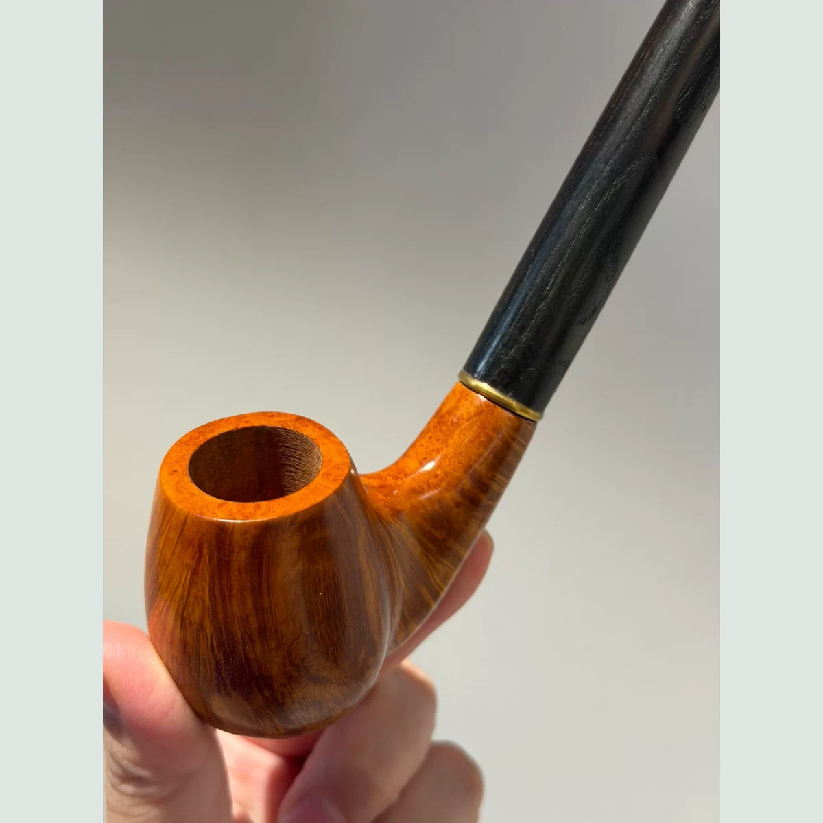 Long Churchwarden Solid Briar Wood Tobacco Pipe
