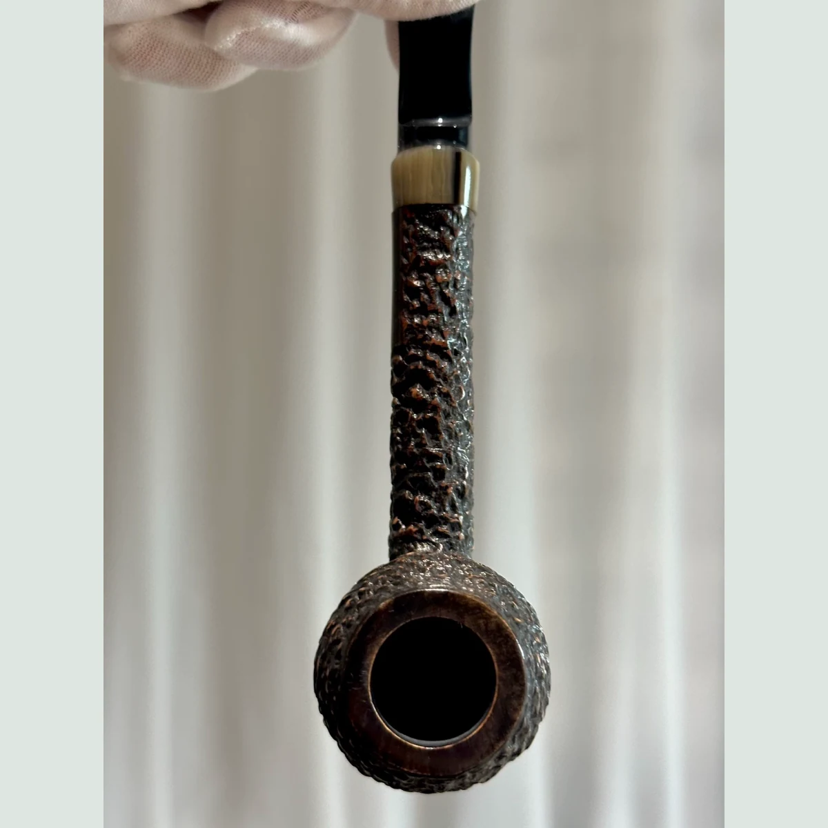 Long-Stem Apple Straight Solid Briar Wood Tobacco Pipe supporting product view
