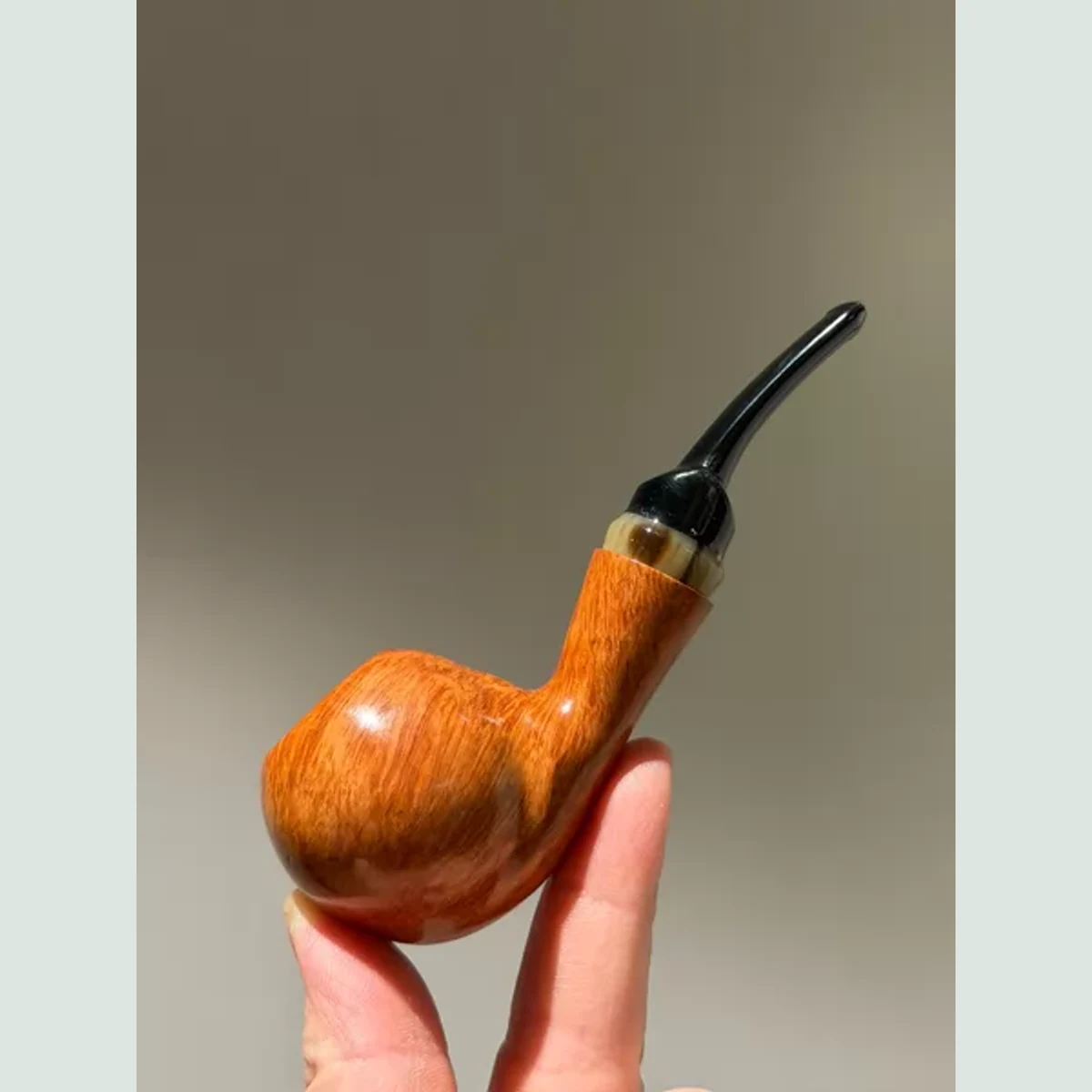Natural Dragon Egg Pocket Size Solid Briar Wood Tobacco Pipe