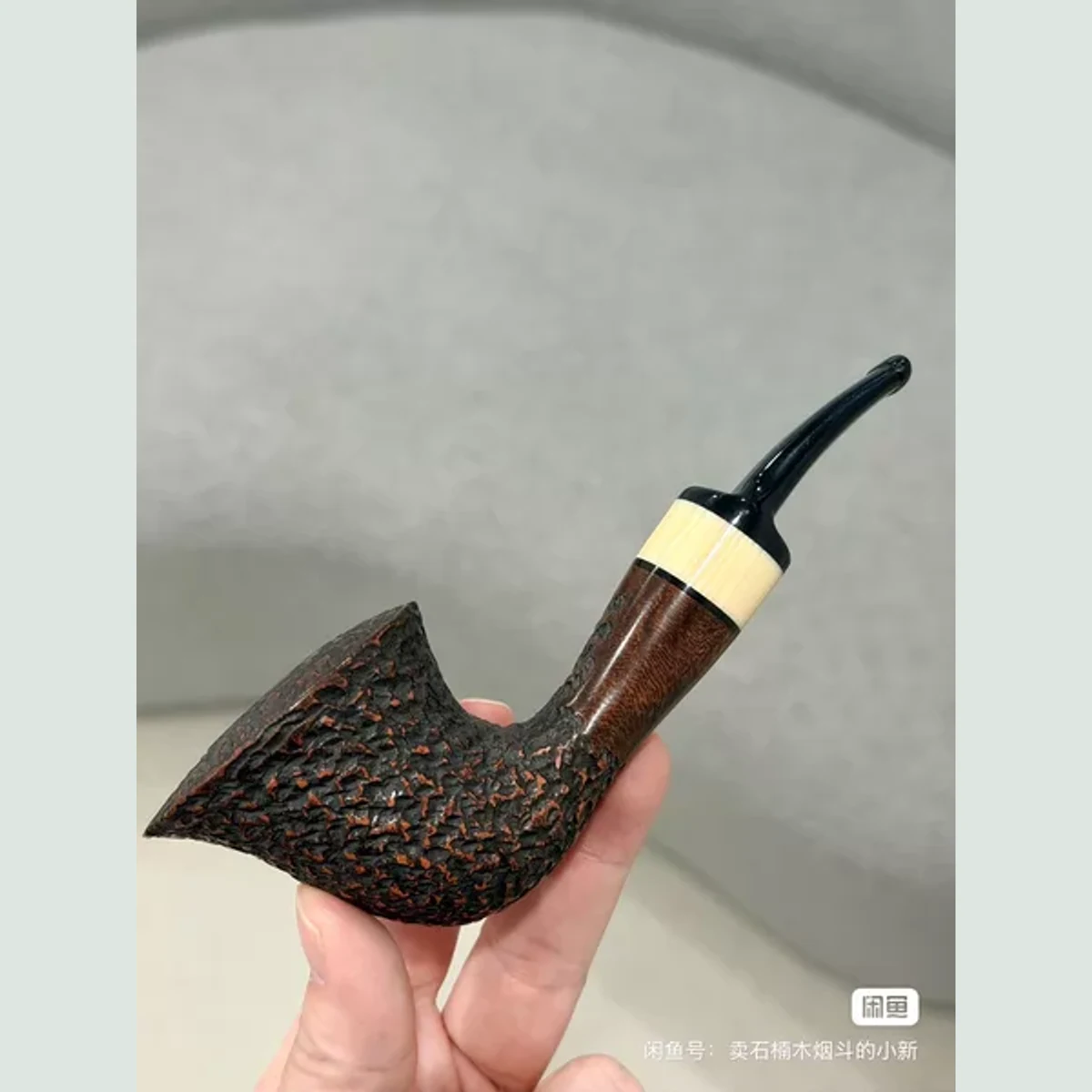 Saucer Dublin Bent Solid Briar Wood Tobacco Pipe