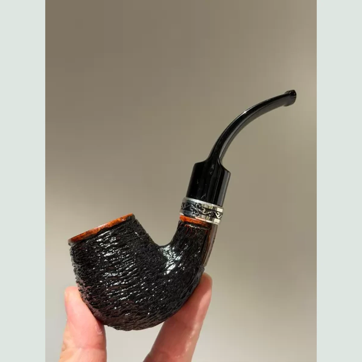 Sherlock Bent Solid Briar Wood Tobacco Pipe