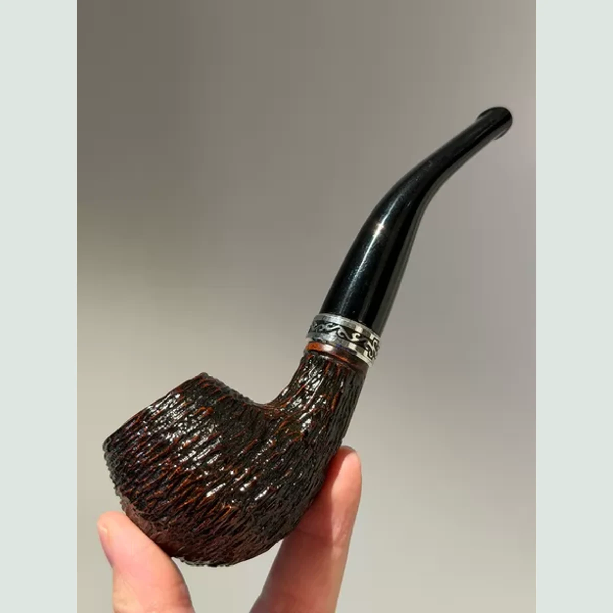 Sherlock Bent Solid Briar Wood Tobacco Pipe