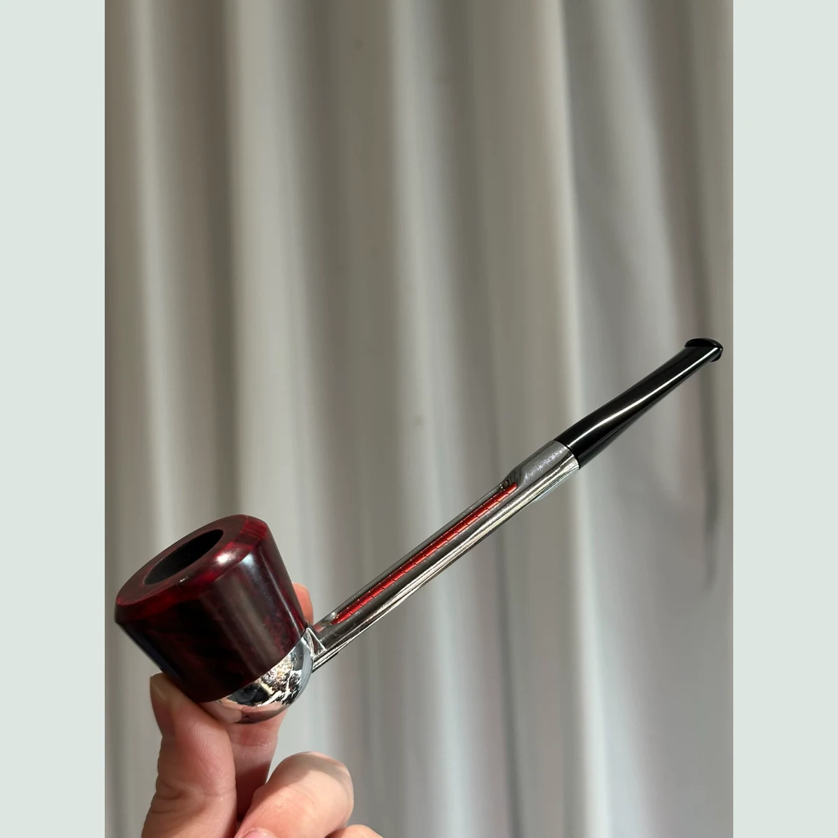 System Straight Solid Briar Wood Tobacco Pipe 3mm visible shape and finish detail