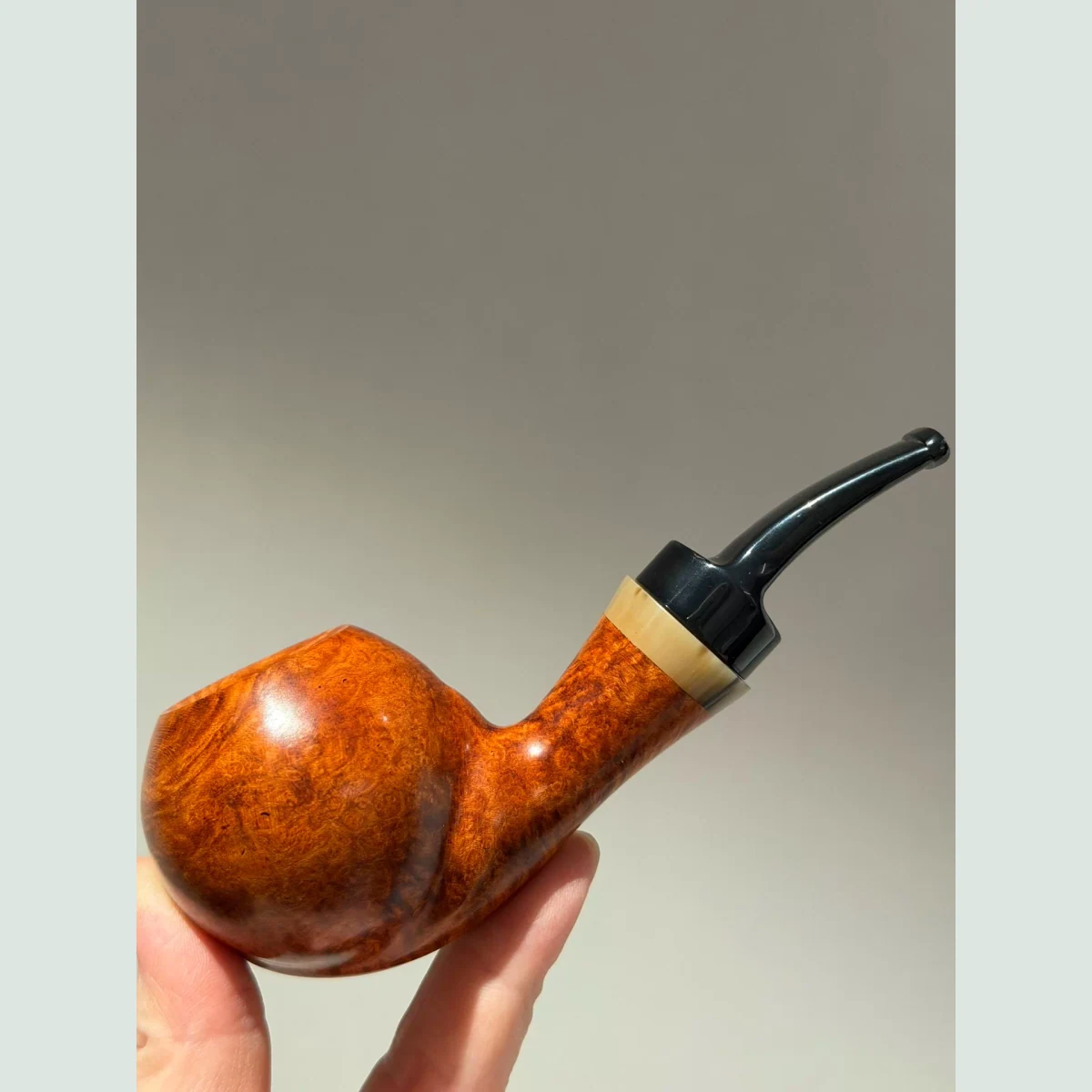 XL Dragon Claw Egg Cooling Chamber Solid Briar Wood Tobacco Pipe supporting product view